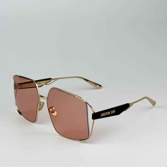 Dior ARCHIDIOR S1U  B0E0 BRAND NEW Sunglasses Gold Pink Women Oversized Square